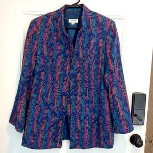 VINTAGE Oriental Blazer Jacket woven iridescent rare find collectors